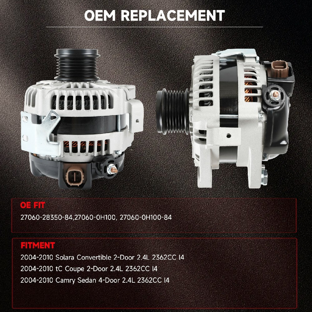 11034 NEW Alternator Fit For 2005-2008 2009 2010 for Scion tC 2004-2006 for Toyota for Camry