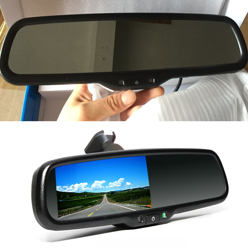 Automatic dimming TFT LCD screen rearview mirror monitor parking review + rear camera - n