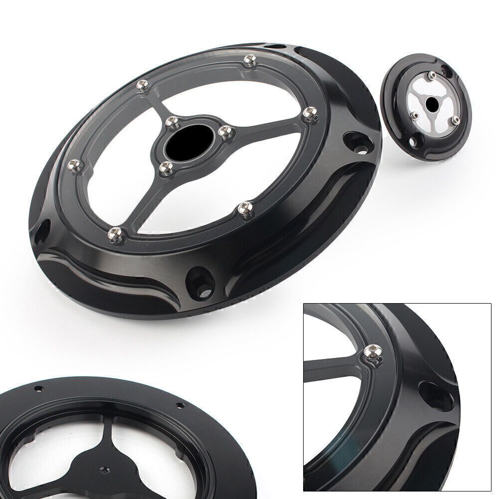 Clarity Derby & Timer Timing Covers Black for Harley Touring FLH/T 2014-2018 Q