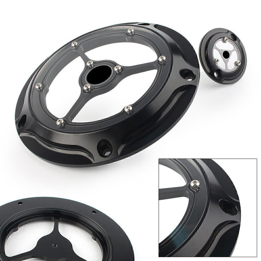 Clarity Derby & Timer Timing Covers Black for Harley Touring FLH/T 2014-2018 Q