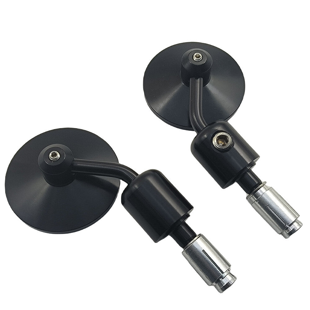 2x Motorcycle 7/8 Handle Bar End Mirrors For Round Cafe Racer Bobber Cruiser
