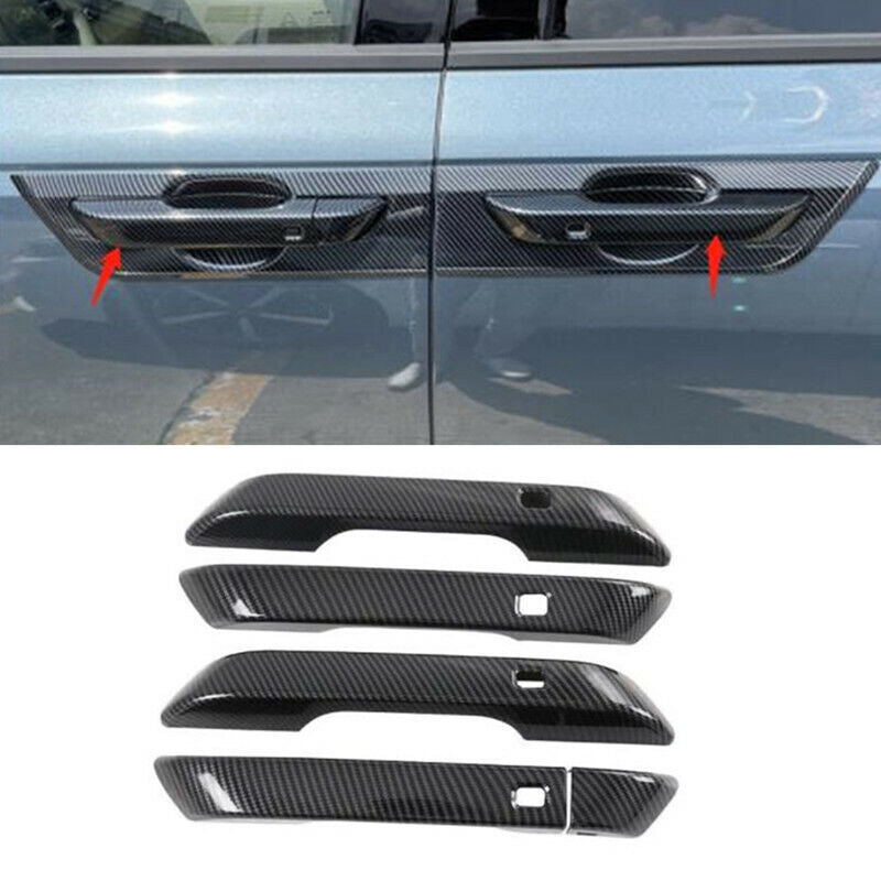 Carbon Fiber 5PCS Exterior Door Handle Cover Trim for Kia Carnival 2021 2022