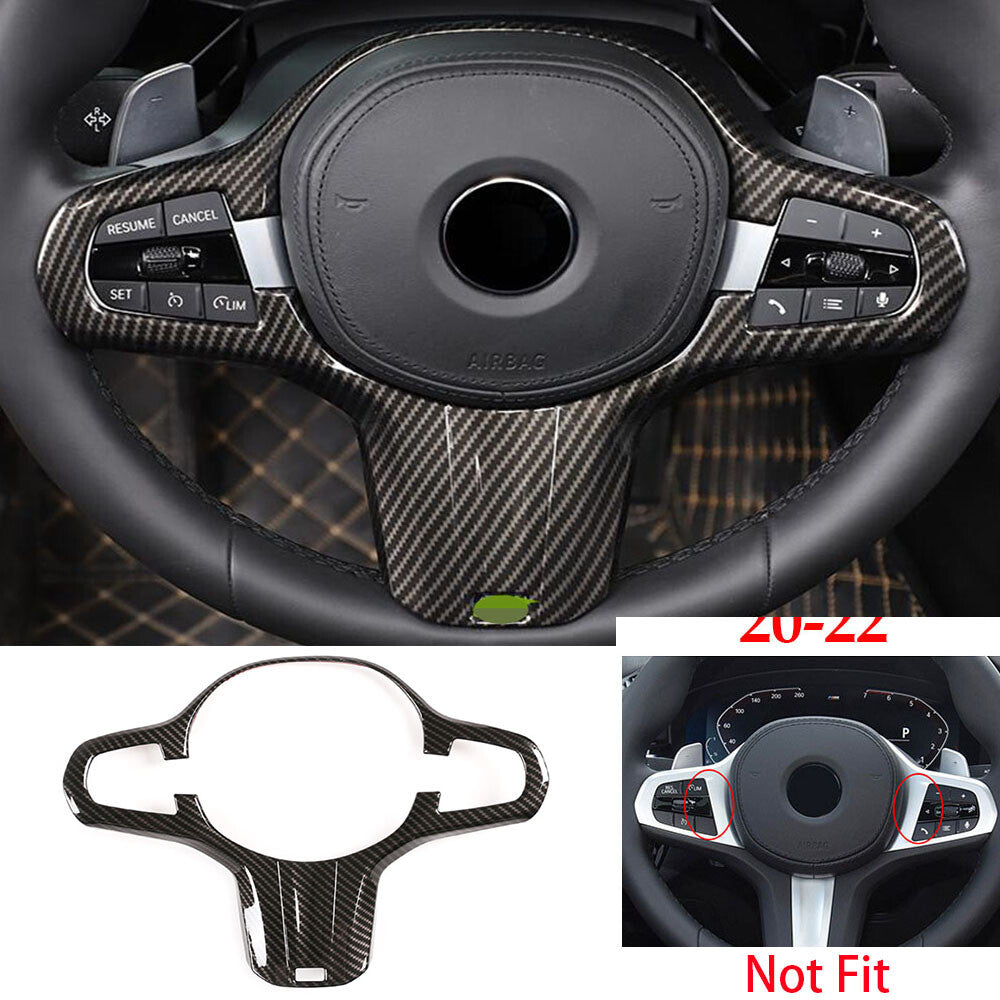 Carbon Fiber ABS Steering Wheel Trim for BMW 5 Series X3 G30 G01 2018-19 X4 2019