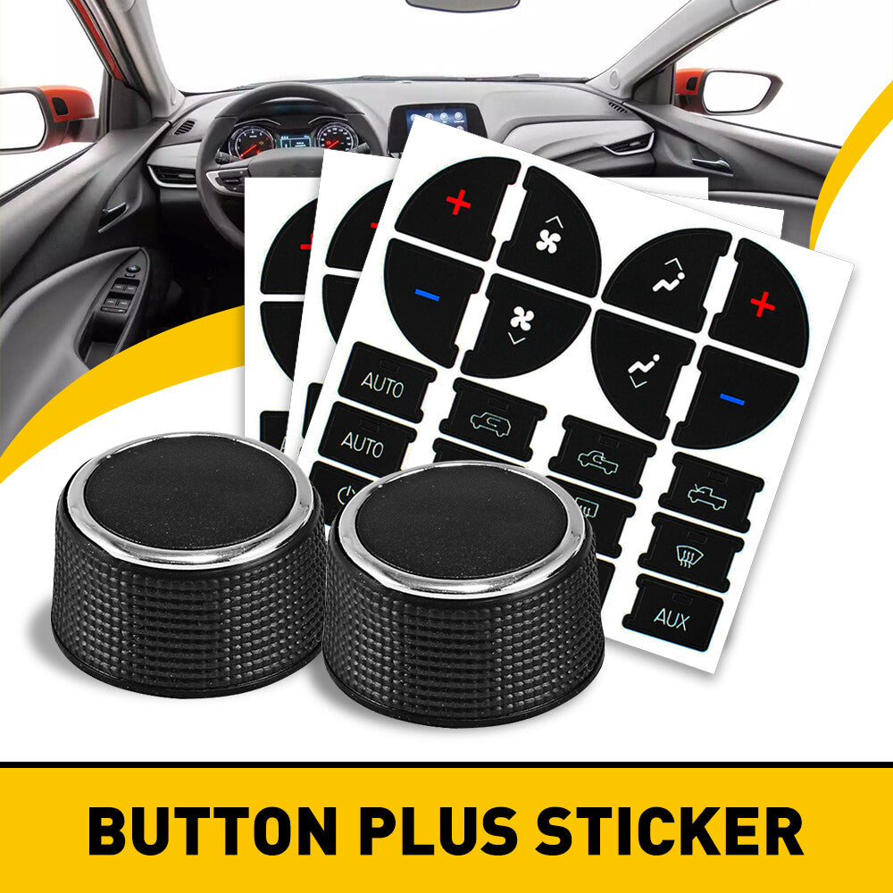 Air conditioning climate control audio knob dashboard + button repair decals car interior Q