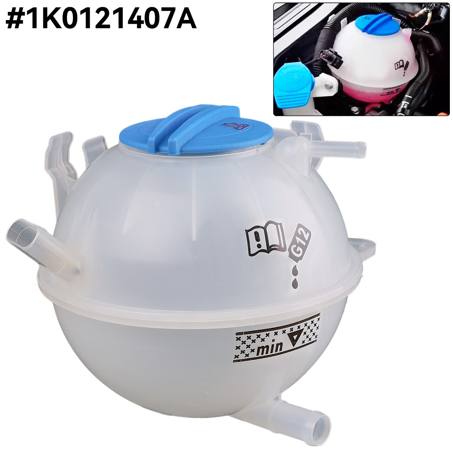 Coolant Expansion Header Tank Bottle + Cap for VW for Golf Mk5 Mk6 CC for AUDI A3 TT Q3 Q