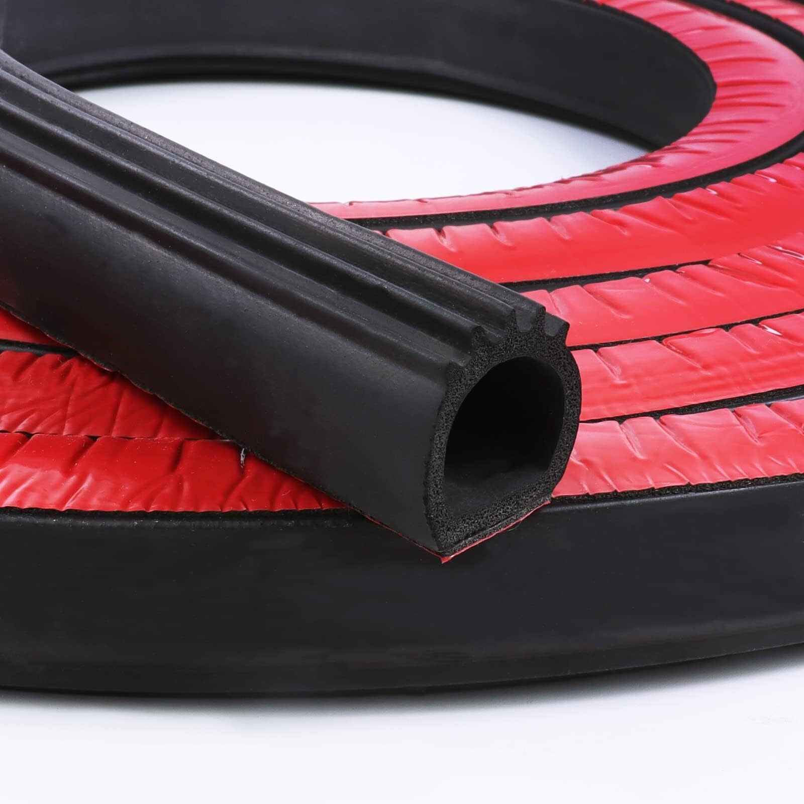 1 inch D Shape 12FT RV Door Rubber Weather Strip Self-Adhesive Soundproof Seal