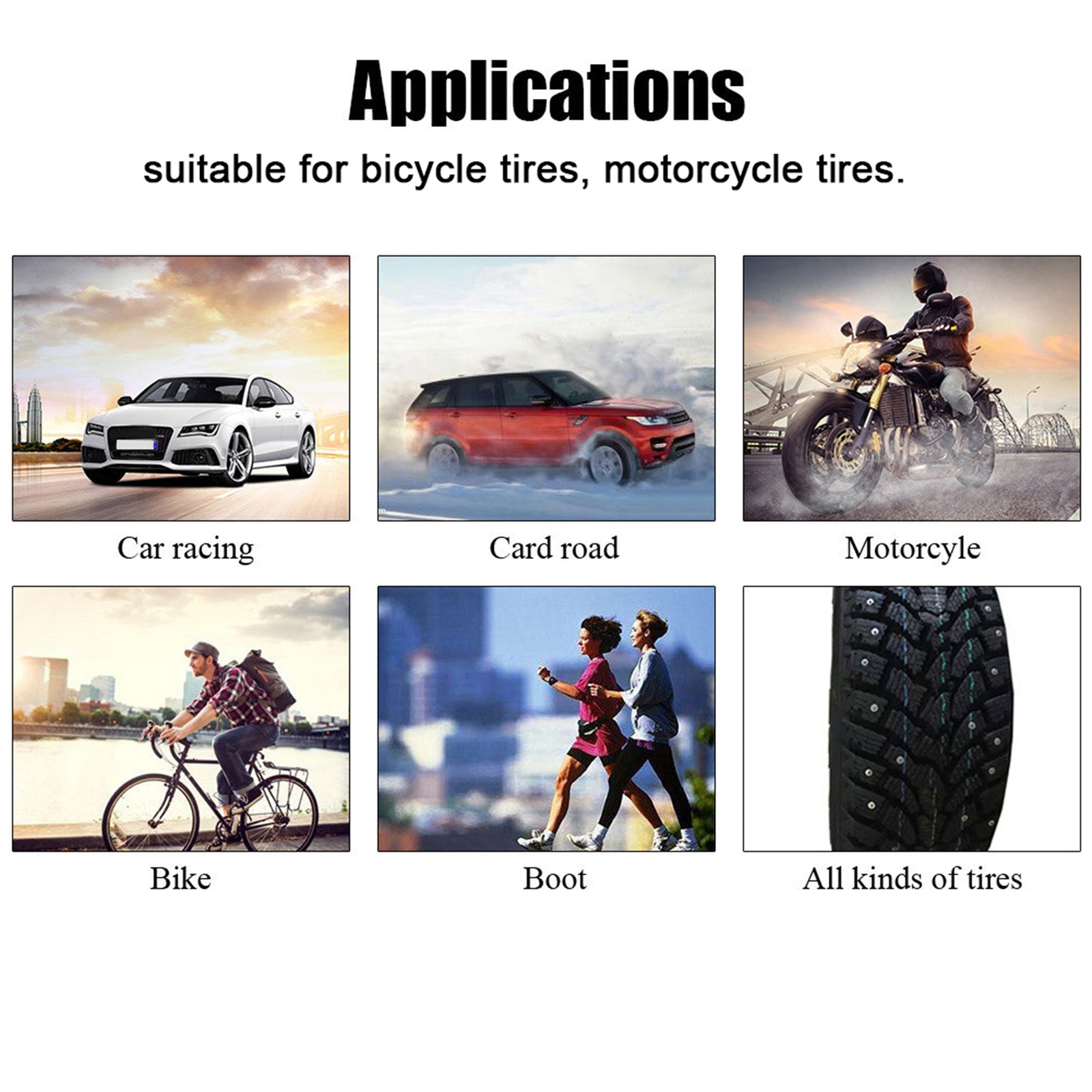 100pcs 6.5mm/0.26 Wheel Tyre Stud Screws Snow Tire Spikes Parts For Bike