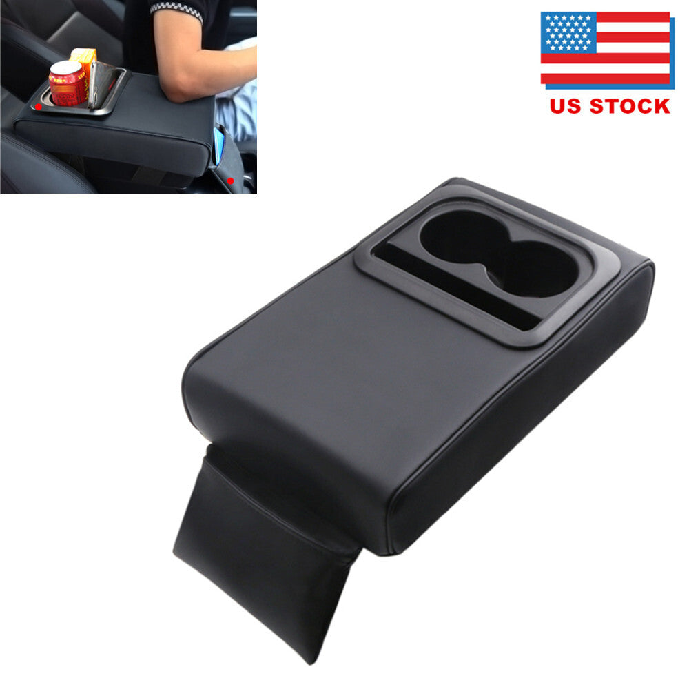 1-piece car armrest backrest cushion cover, heightened elbow rest, cup holder, and storage. n