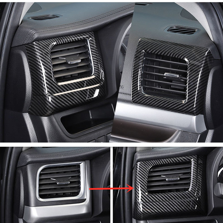 for Toyota Highlander 2017-2019 Carbon Fiber Dashboard Side Air Vent Cover Trim