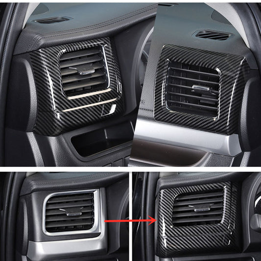 for Toyota Highlander 2017-2019 Carbon Fiber Dashboard Side Air Vent Cover Trim