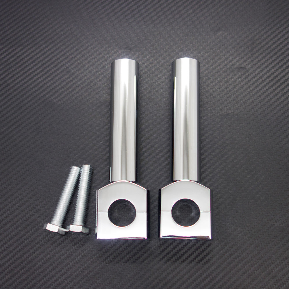 1Chrome Motorcycle Billet Handlebar Bar Risers Bars Mount Clamp for Harley Q