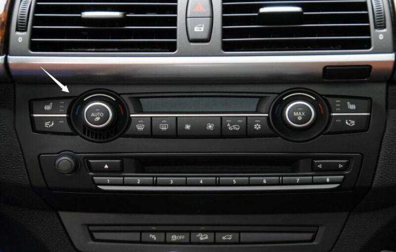 for BMW X5 E70 2008-2013 Carbon Fiber Steel Console AC Button Control Frame Trim