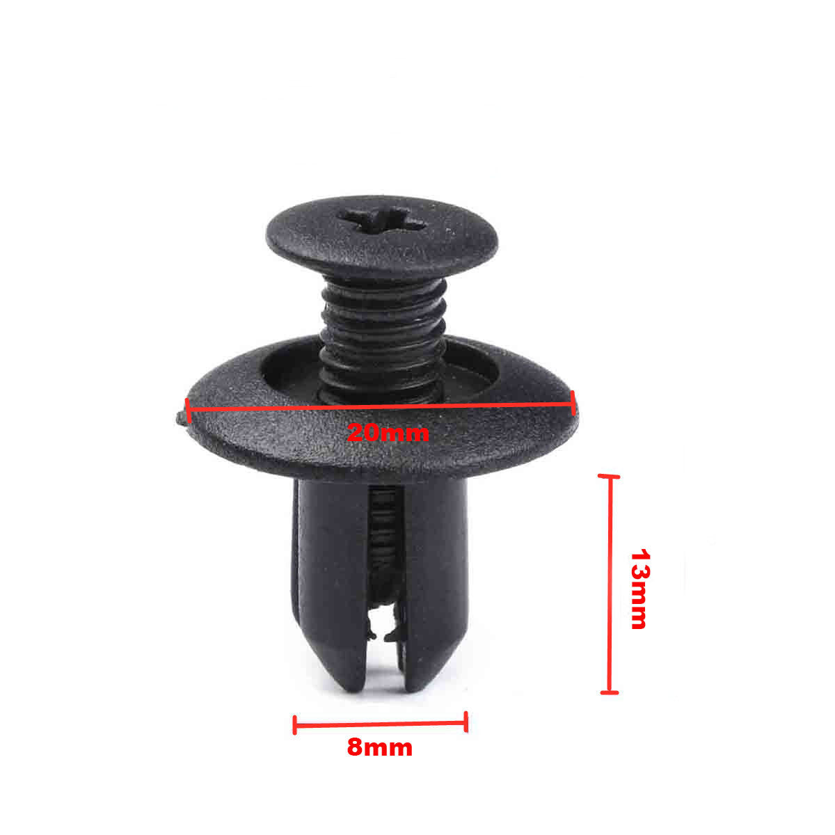 120x 8mm Car Plastic Rivets Hole Dia Fastener Fender Bumper Push Clip fit for VW for BMW
