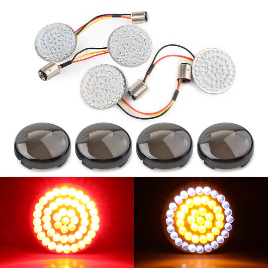 Smoke 1157 Front Rear Turn Signals led lights for Harley Dyna Touring