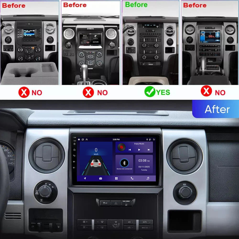 for Ford F-150 2009-2012 Stereo Android Auto Carplay Car Radio GPS Navi 2+32GB