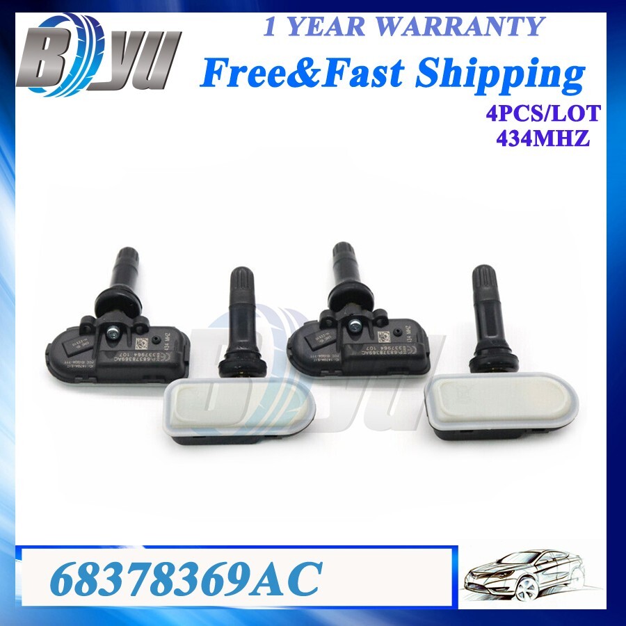 4PCS 68378369AC TPMS Tire Pressure Monitoring System Sensor for RAM 2500