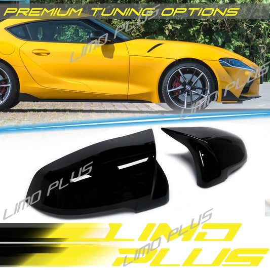 Glossy Black Mirror Cover Caps M Style for Toyota Supra A90 2020 2021 2022 Q