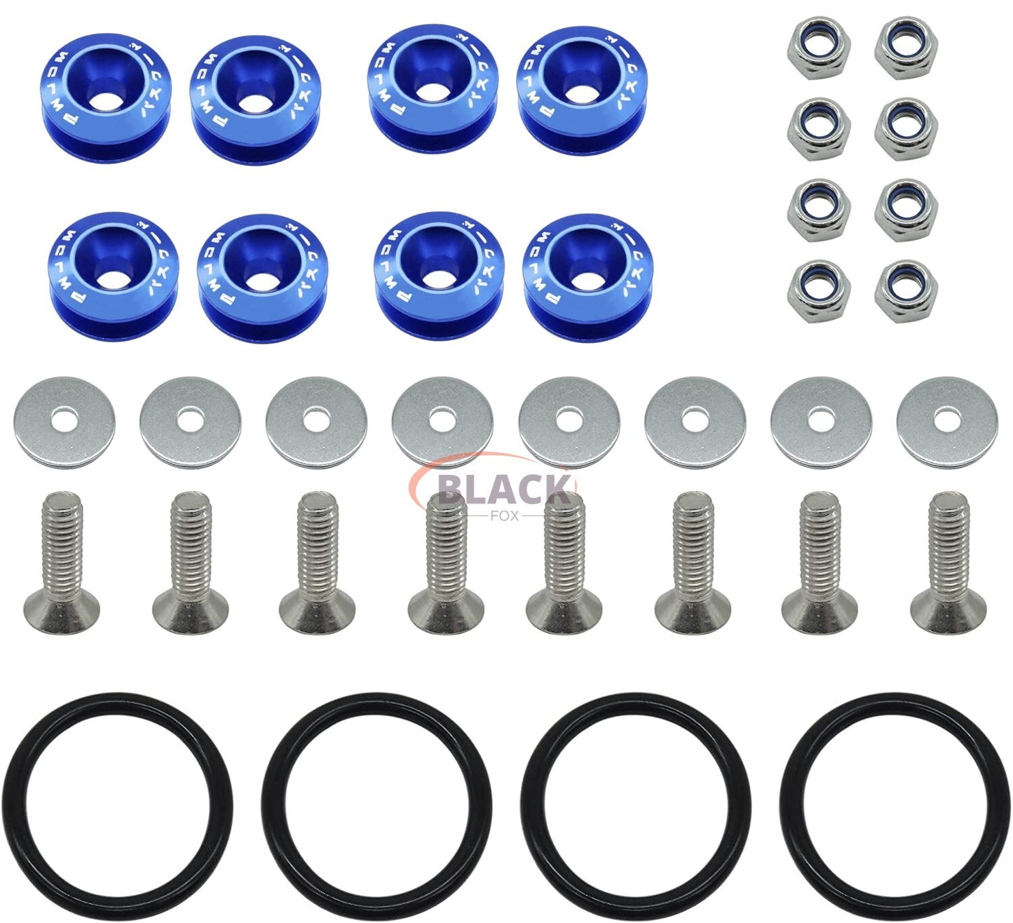Aluminum JDM quick-release fastener bumper kit for car trunk mudguard latch cover