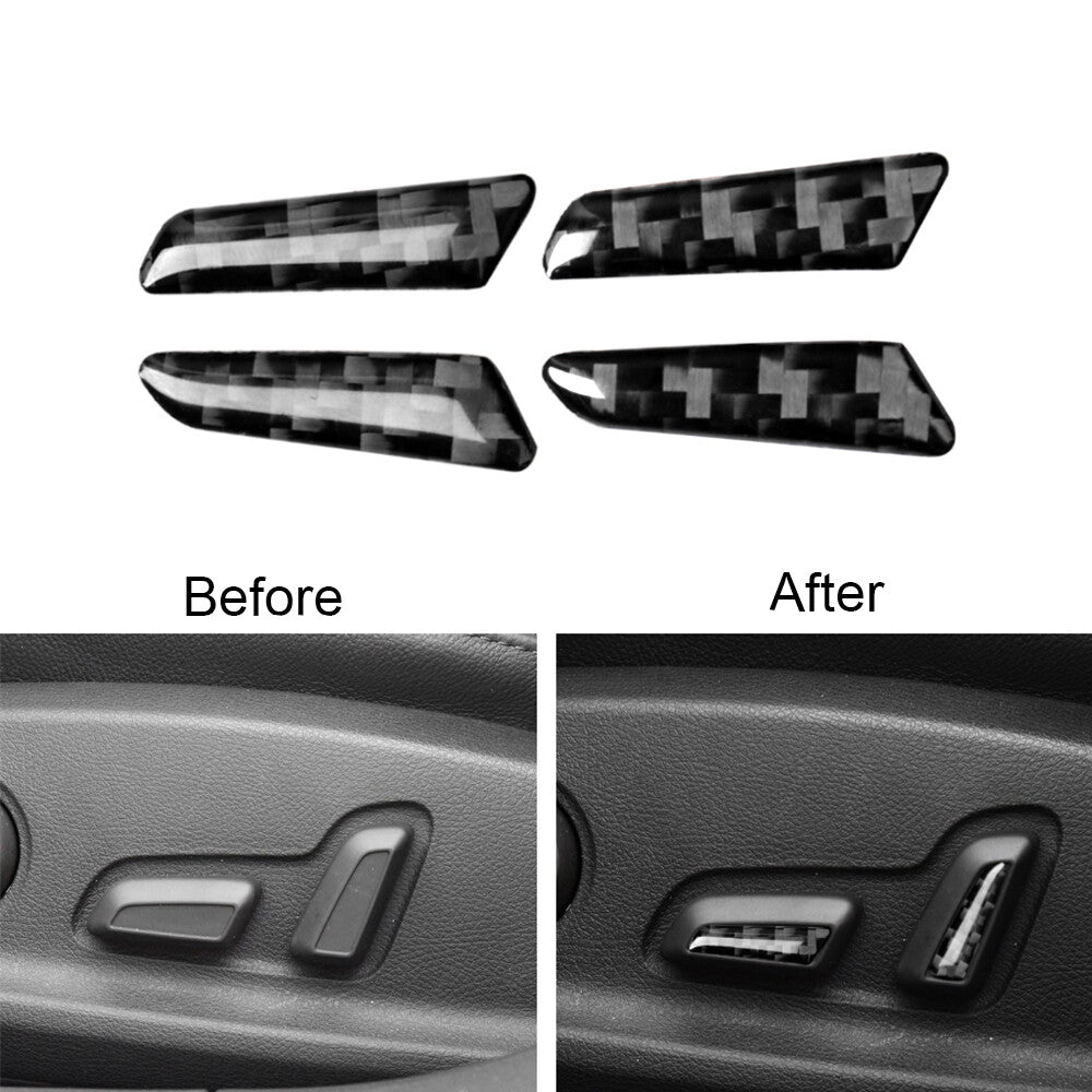 2X Carbon Fiber Interior Front A-Pillar Cover Trim for Mazda CX-9 2010-2015 v