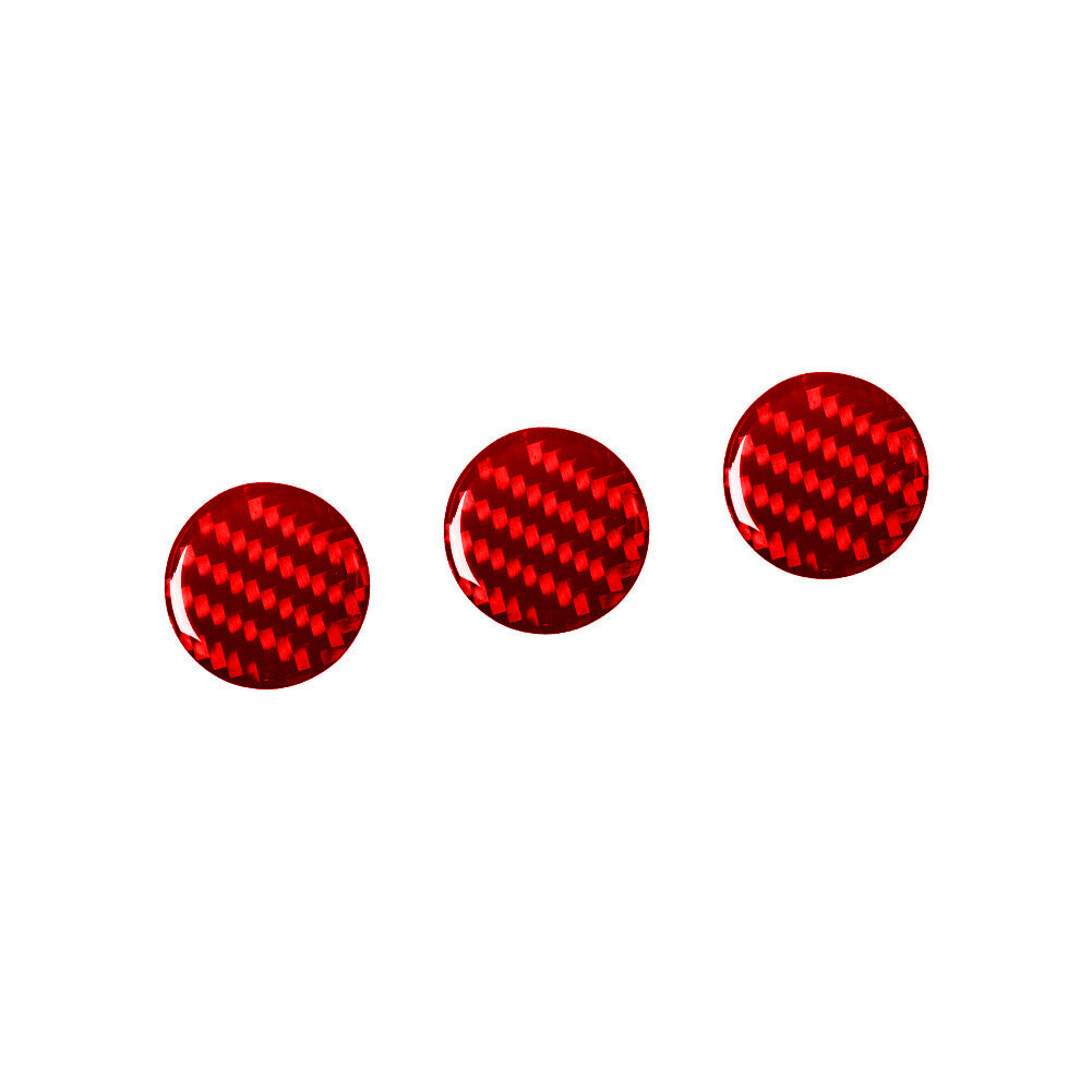 3Pcs Red Carbon Fiber Air Conditioning Button Trim For Land for Range Rover Sport