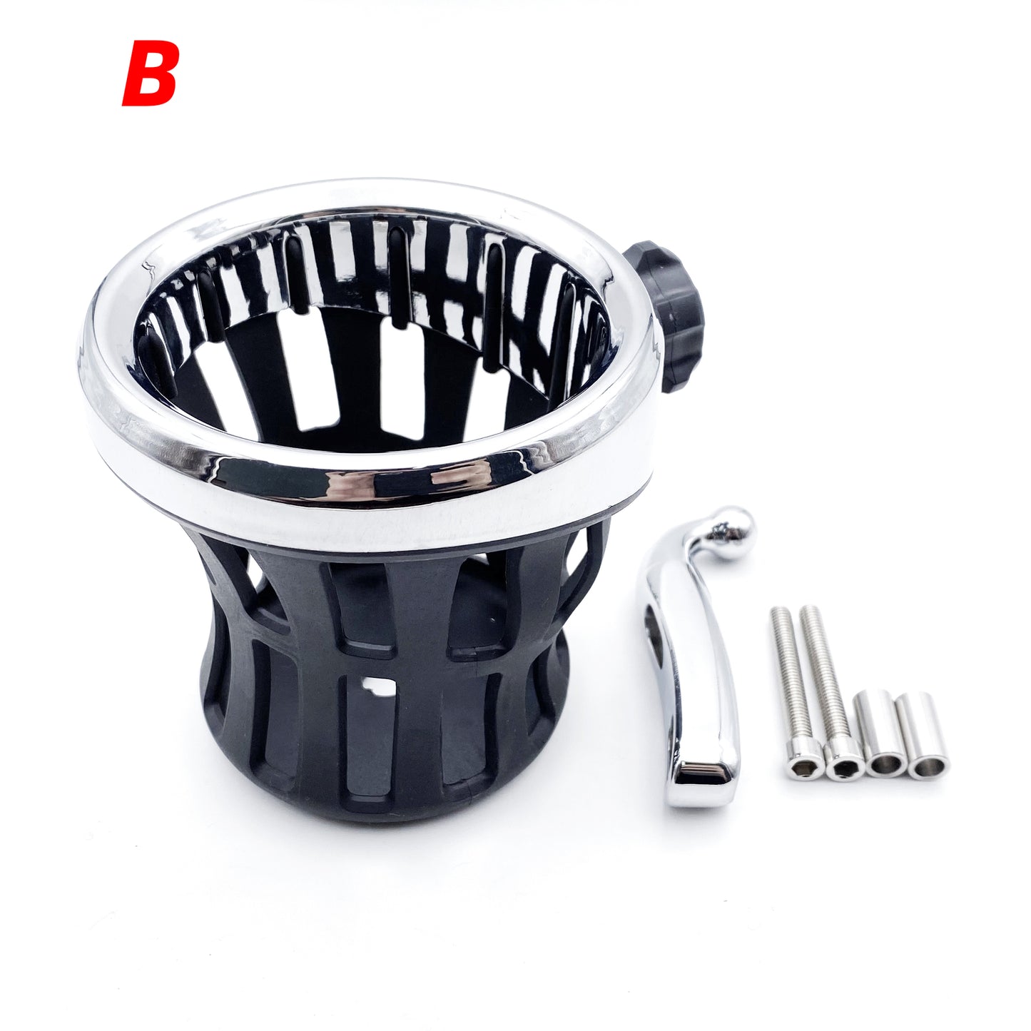 for Harley Davidson Handlebar Cup Holder Drink W/ Mesh Basket Mount Universal