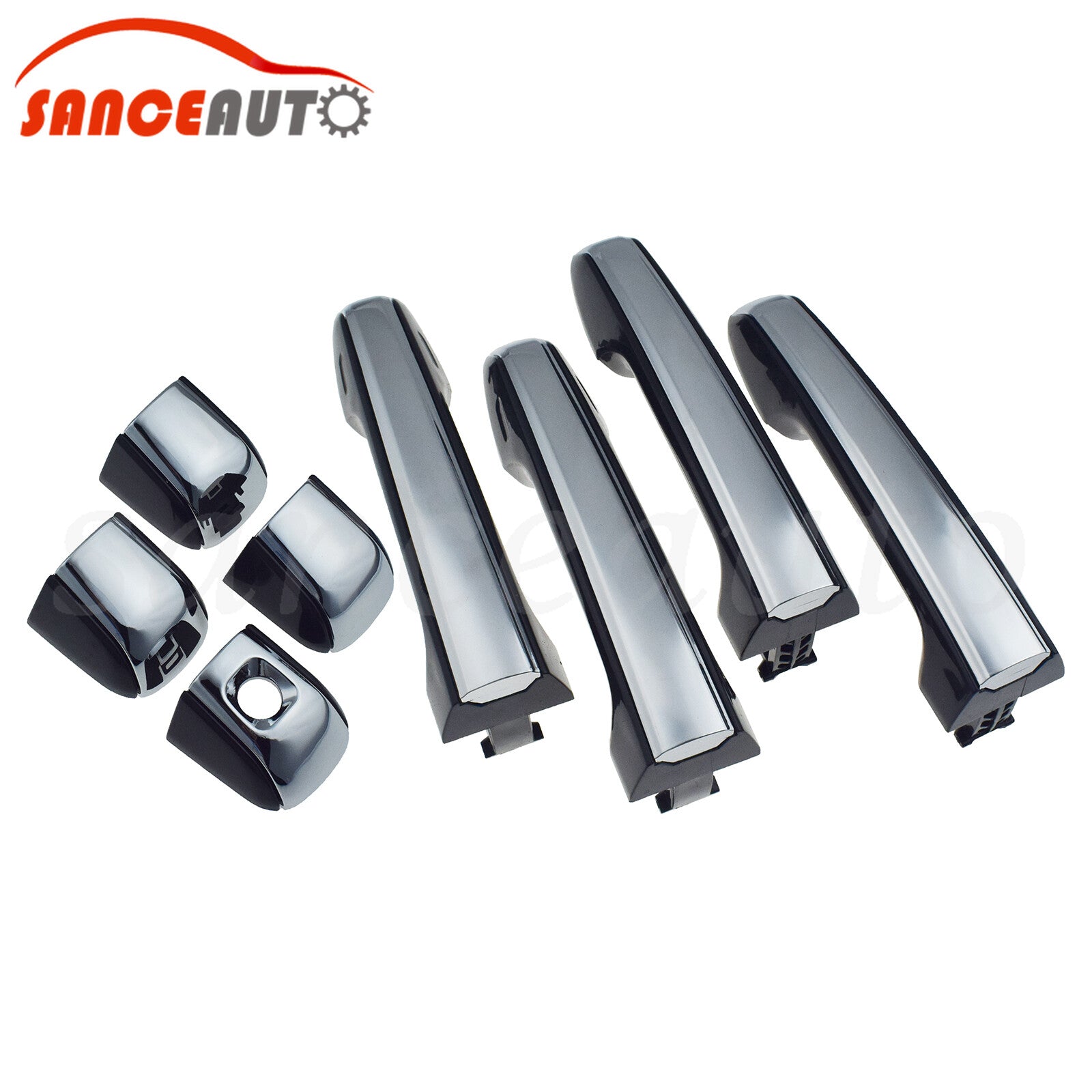 for LEXUS GX460 2010 - 2021, Chrome Black Left Exterior Door Handle n