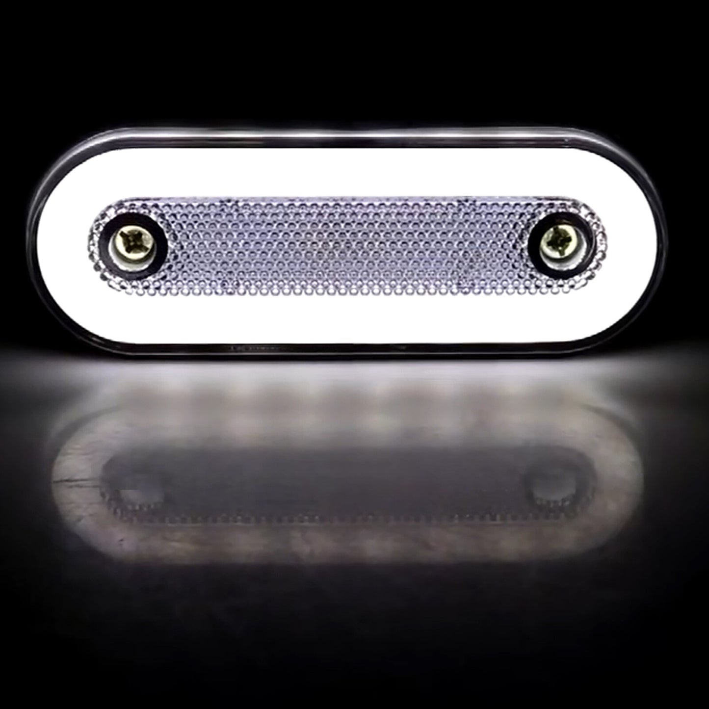 4x Oval Side Marker Light 20-LED Lamp Trailer Truck Lorry White Backup Indicator