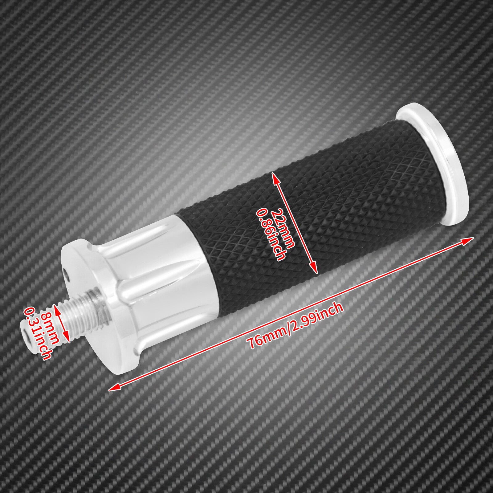 8mm Toe Foot Thread Shift Shifter Pegs Fit for Harley Touring Glide Softail XL