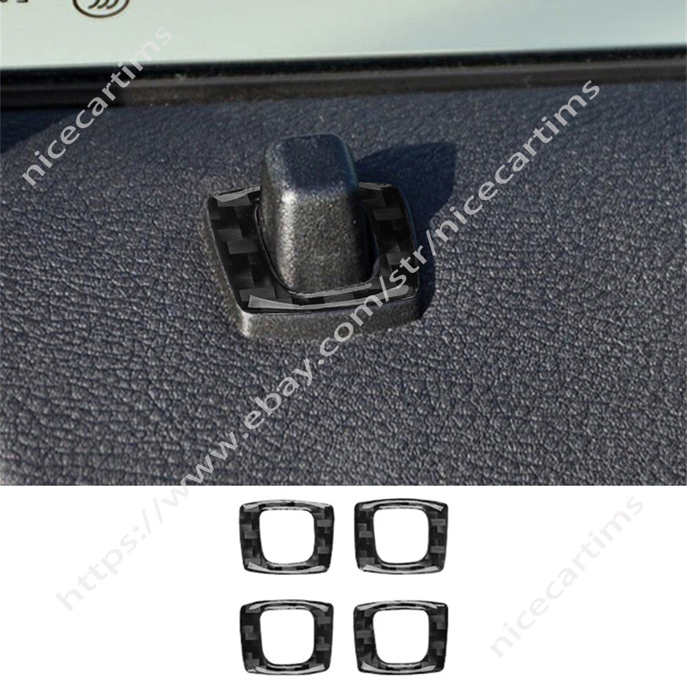Carbon Fiber Interior Door Lock Pin Knob Pins Cover Fit for BMW X3 E83 2004-2010