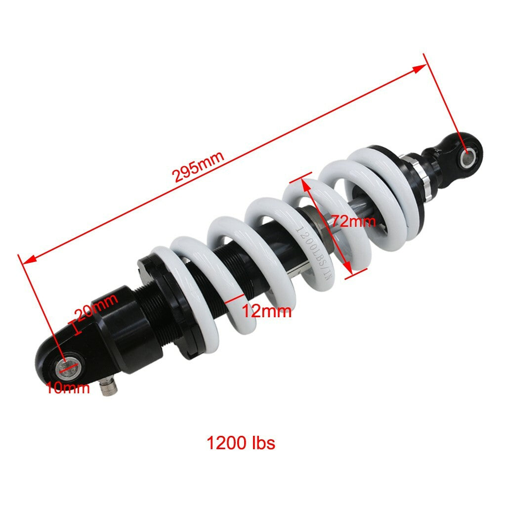 295mm 11.6-inch 1200lb DNM rear shock absorber, Dirt Pit bike suspension, Apollo TTR