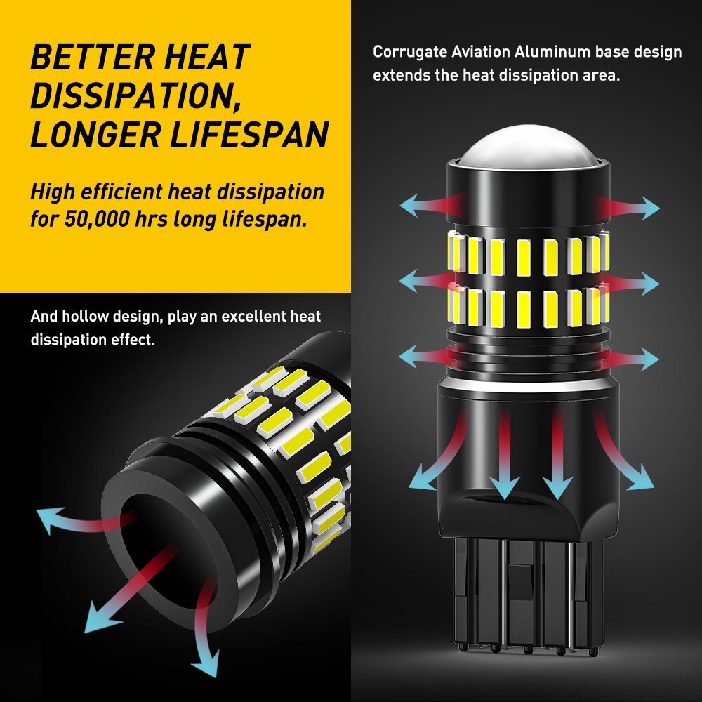 2X 7443 7440 2400LM LED Bright/Phoenix Lighting 13-2016 for Ram 1500 2500 3500- v