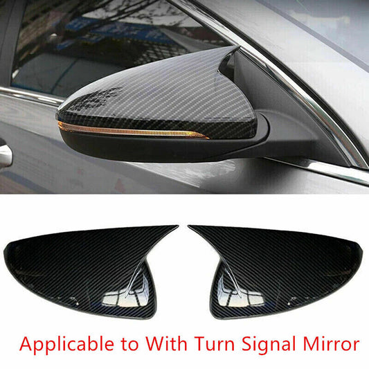 for Kia K3 Forte 2019-2021 Carbon Fiber OX Horn Side Rear View Mirror Cover Caps