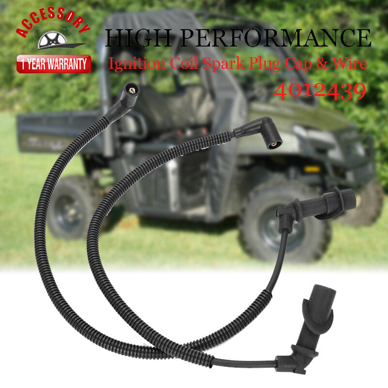 Suitable for Polaris RZR HD XP Sportsman 800/700 2X ignition coil, spark plug cap, and wires.