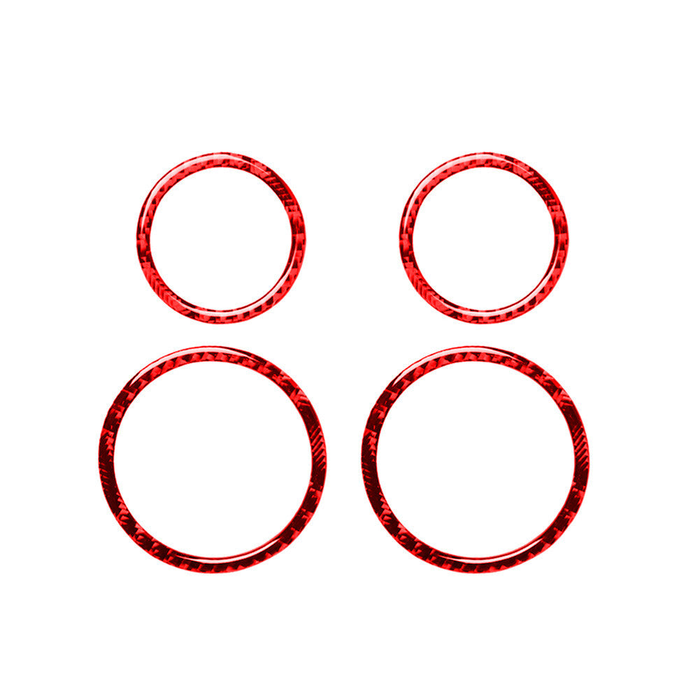 Red carbon fiber interior door stickers are suitable for BMW 3 Series E46 1998-05