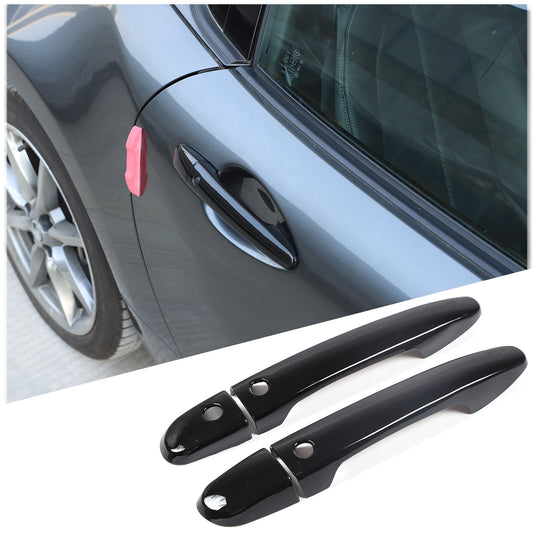 Suitable for 2016-2023 for Mazda Miata MX-5 MX5 GLOSS black door handle covers with SMRT lock holes. n