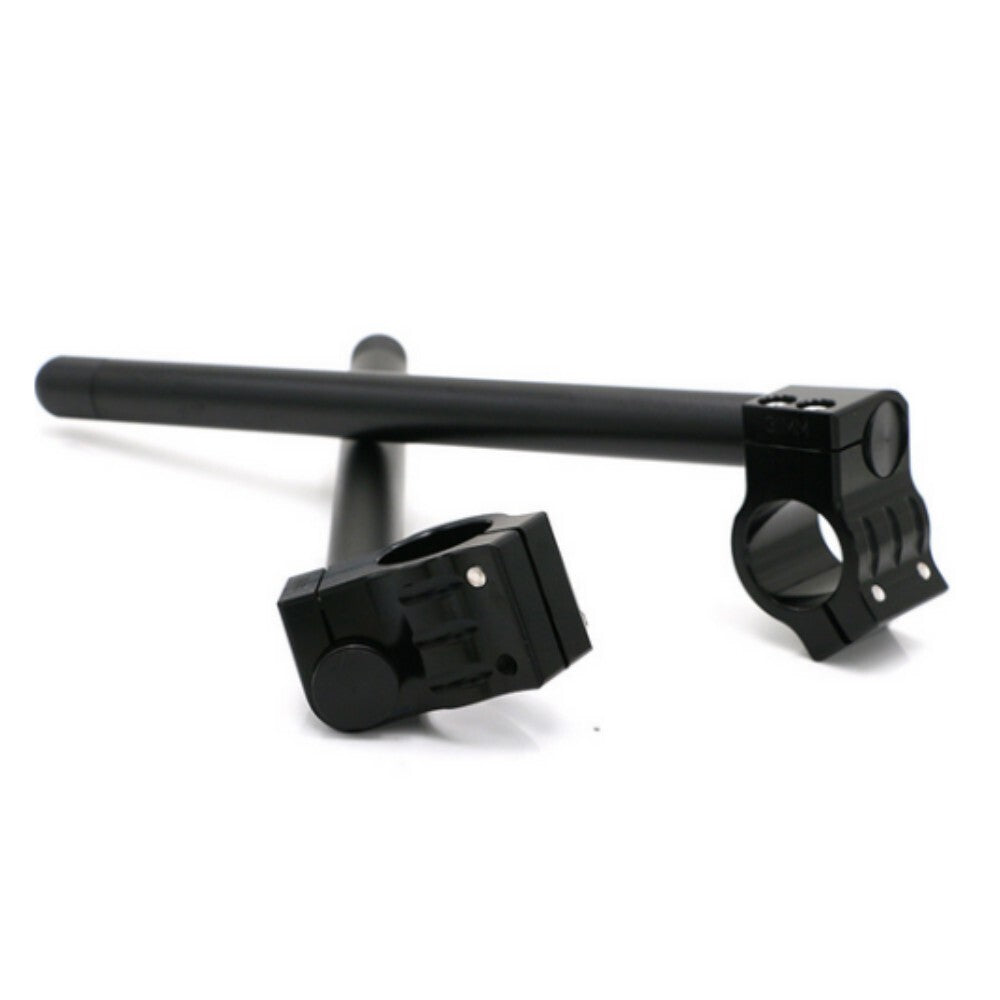 Black Motorcycle Universal Fork CNC Clip-ons Handle Bar Handlebar Riser Regular