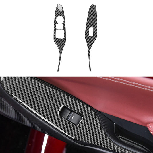 Red Carbon Fiber Rear Central Air Vent Cover Trim for Mazda CX-9 2010-2015 TypeA v