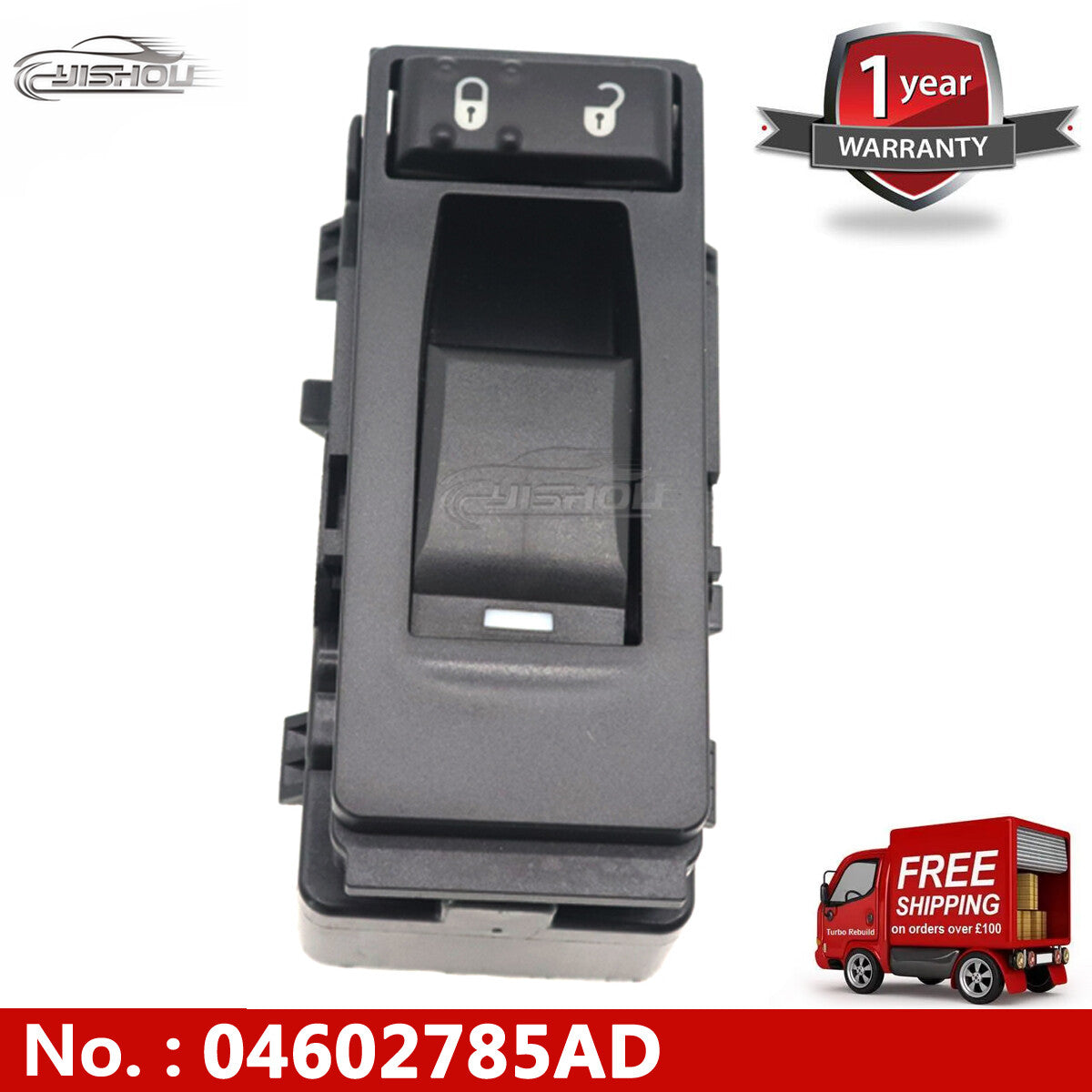 Power window switch for right front passenger side applicable to for Chrysler for Dodge for Jeep 4602785AD