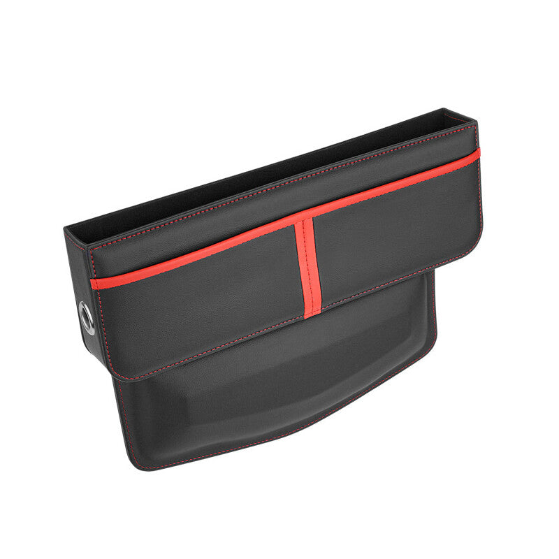 Universal storage pocket for car for seat gaps - polyurethane synthetic leather front for seat gap filler n