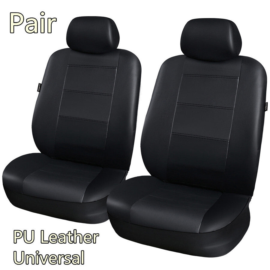 Car Front Bucket for Seat Covers Cushion Protector Cover PU Leather For Truck for SUV Q