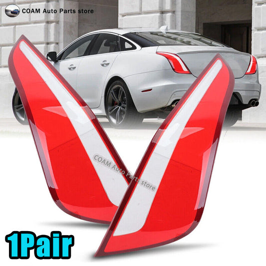 Left + Right Rear Taillight Lens Cover Housings Fit for Jaguar XJ 2011 - 2019