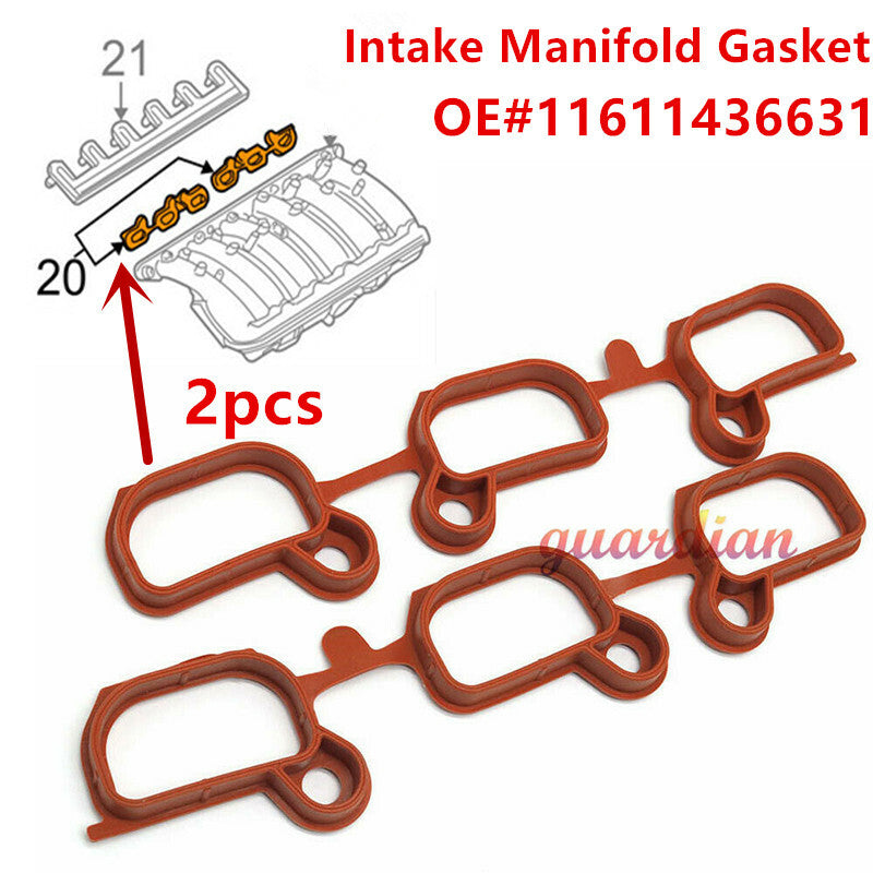 2-piece engine intake manifold gasket kit for BMW 3 Series E46 E60 E53 11611436631