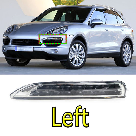 Left for Porsche for Cayenne 2011-2014 Front Bumper Daytime Run Light Lamp LED DRL