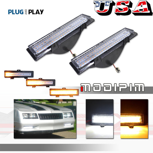 Clear White DRL Sequential Amber LED Signal Light for 81-88 for Monte Carlo SS- v