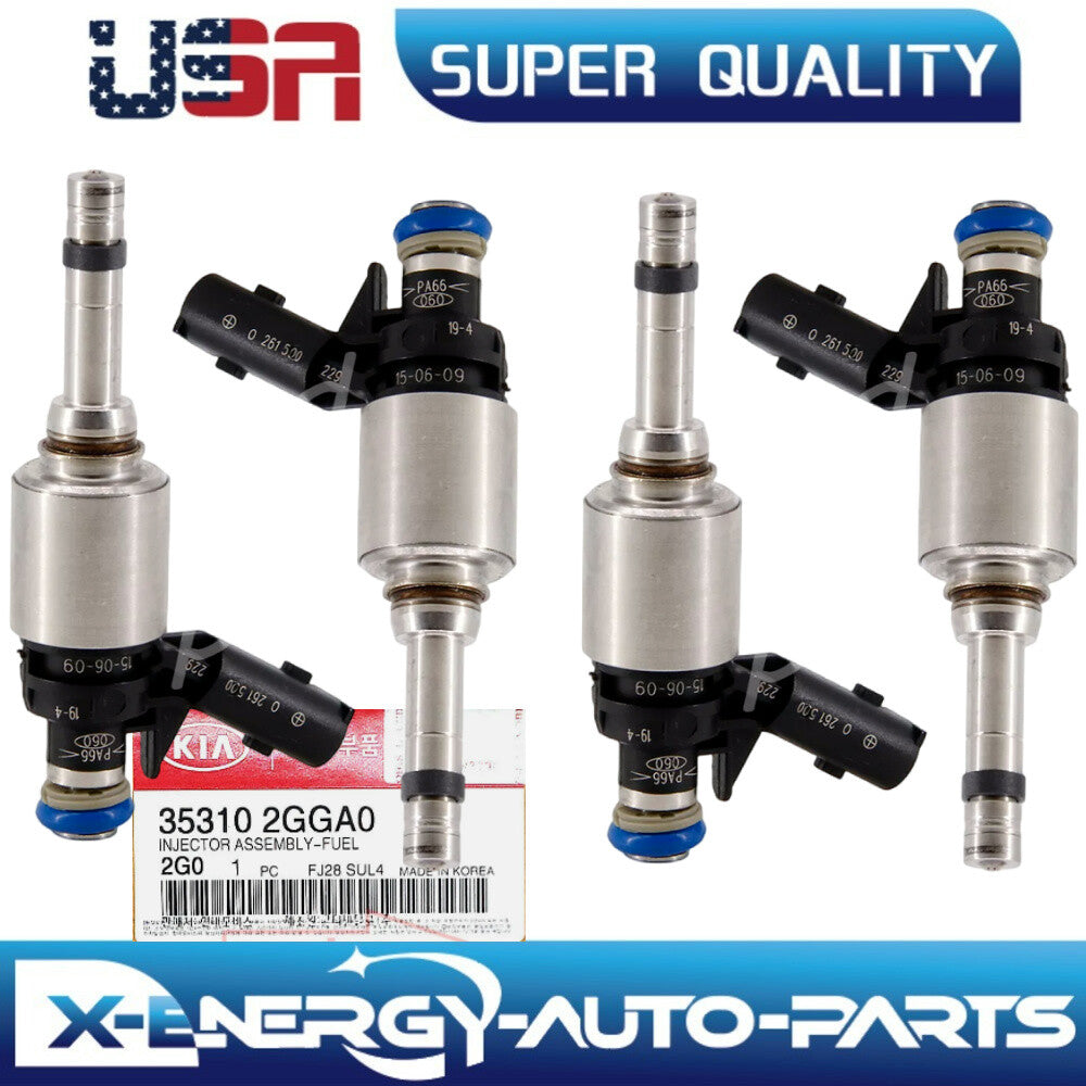 4PCS Fuel Injector for Hyundai Sonata for Kia Sorento 2015-2018 2.4L 353102GGA0