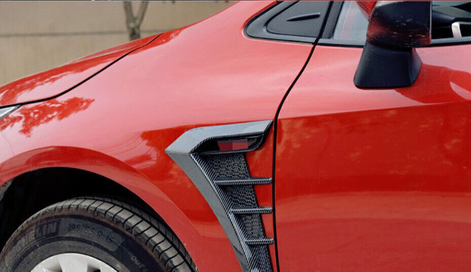 for Toyota for Corolla 2020-24 Carbon Fiber Side Fender Air Wing Vent Cover Trim 2P