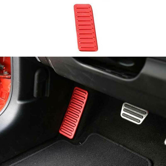 Red Aluminum Non-slip Pedal Left Side Foot Rest Trim for Ford for Mustang 2015-2022