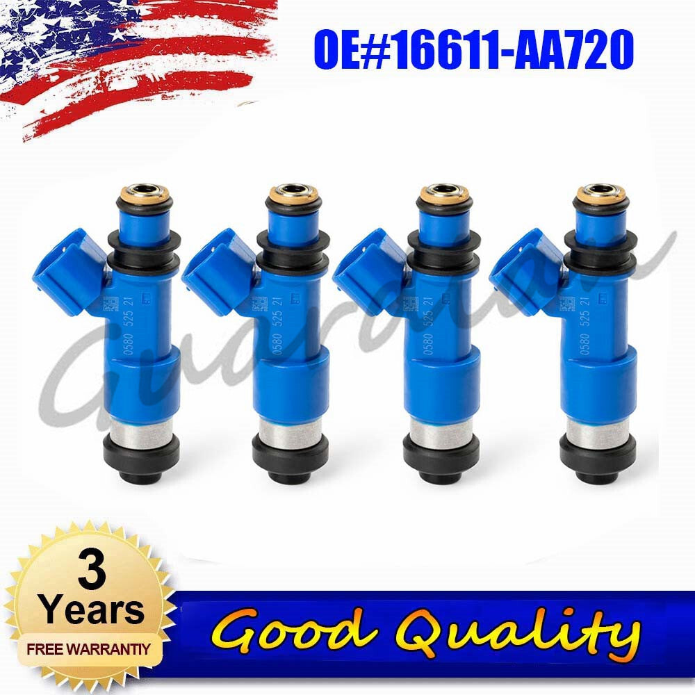 4x Fuel Injector 565cc 16611-AA720 for Subaru Legacy GT 2007-2012 STI 2007-2015