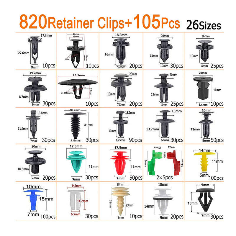 925-piece pack body riveting door panel anti-collision clip fastener molding - n
