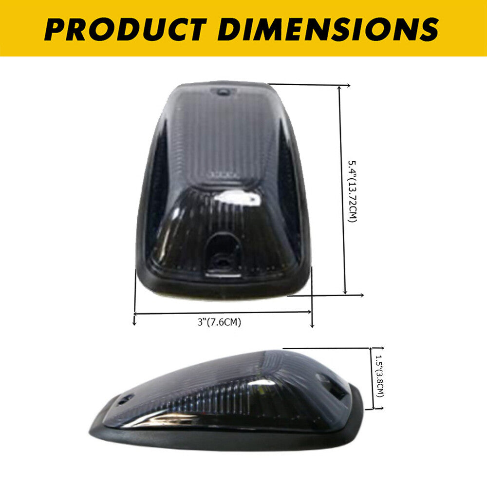 5-pack smoke-emitting cab roof marker lights + amber LEDs suitable for 1988-2002 for GMC C/K 1500-3500 n